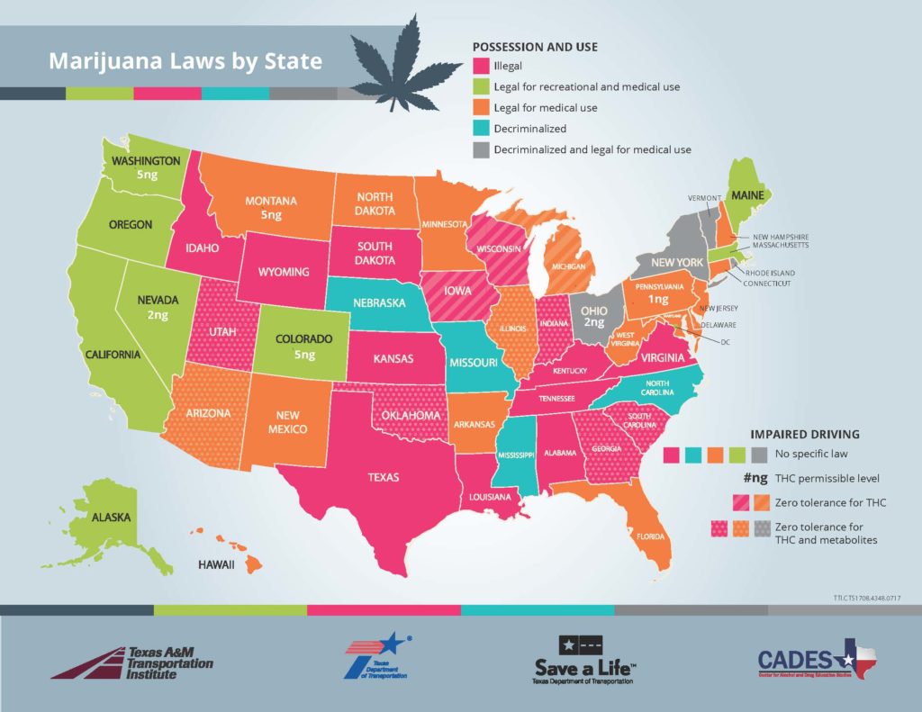 2019 Marijuana Laws By State – Texas Impaired Driving Task Force